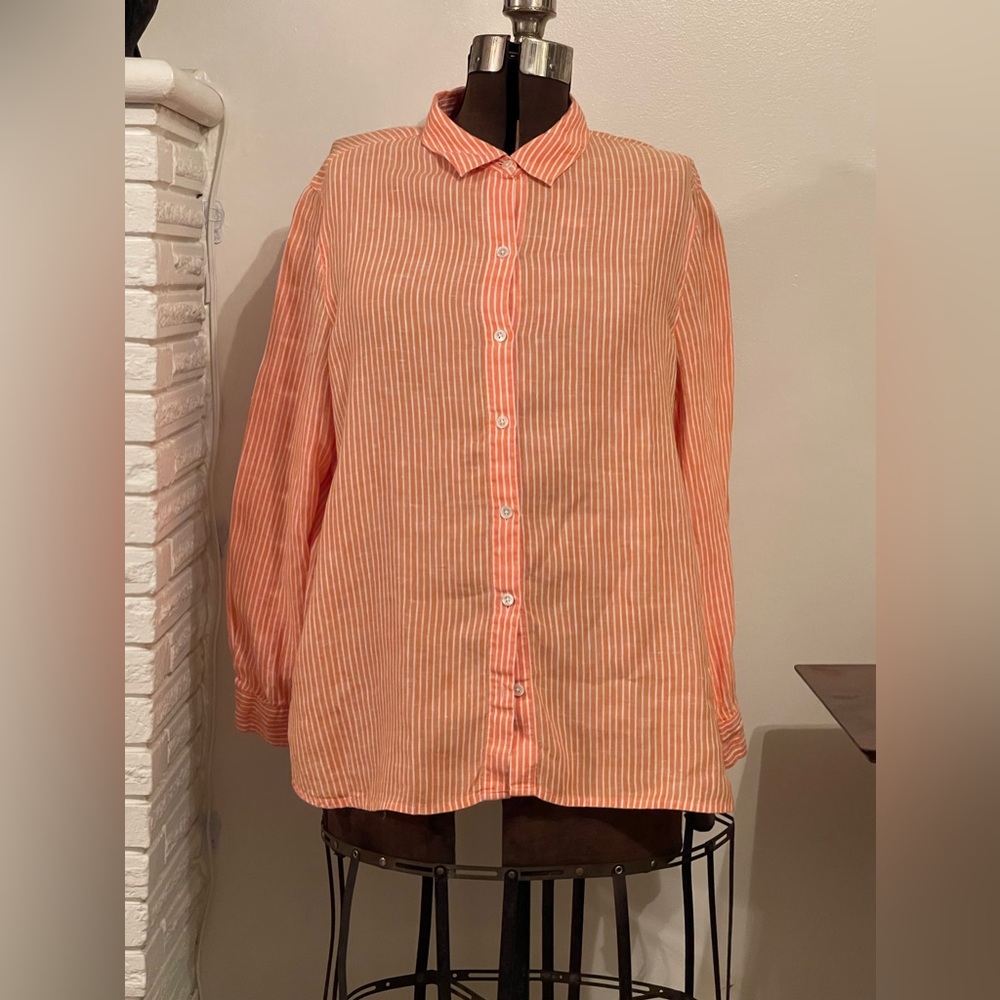J. Jill Love Linen Shirt Large Medium